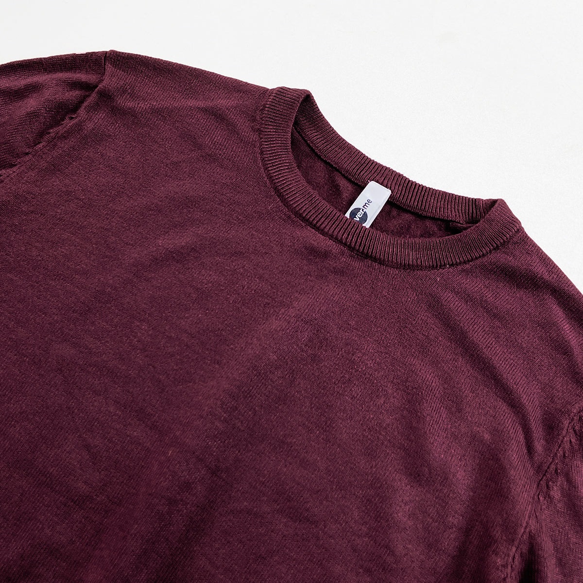 Womens Elegant Burgundy Knit Pullover Sweater