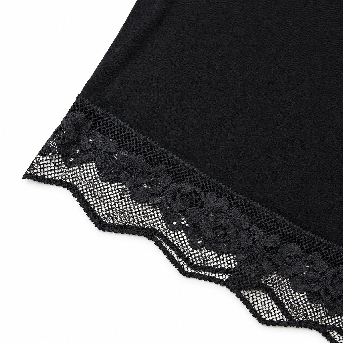 Women's Viscose Lace-Trim T-Shirt & Shorts Nightwear Set