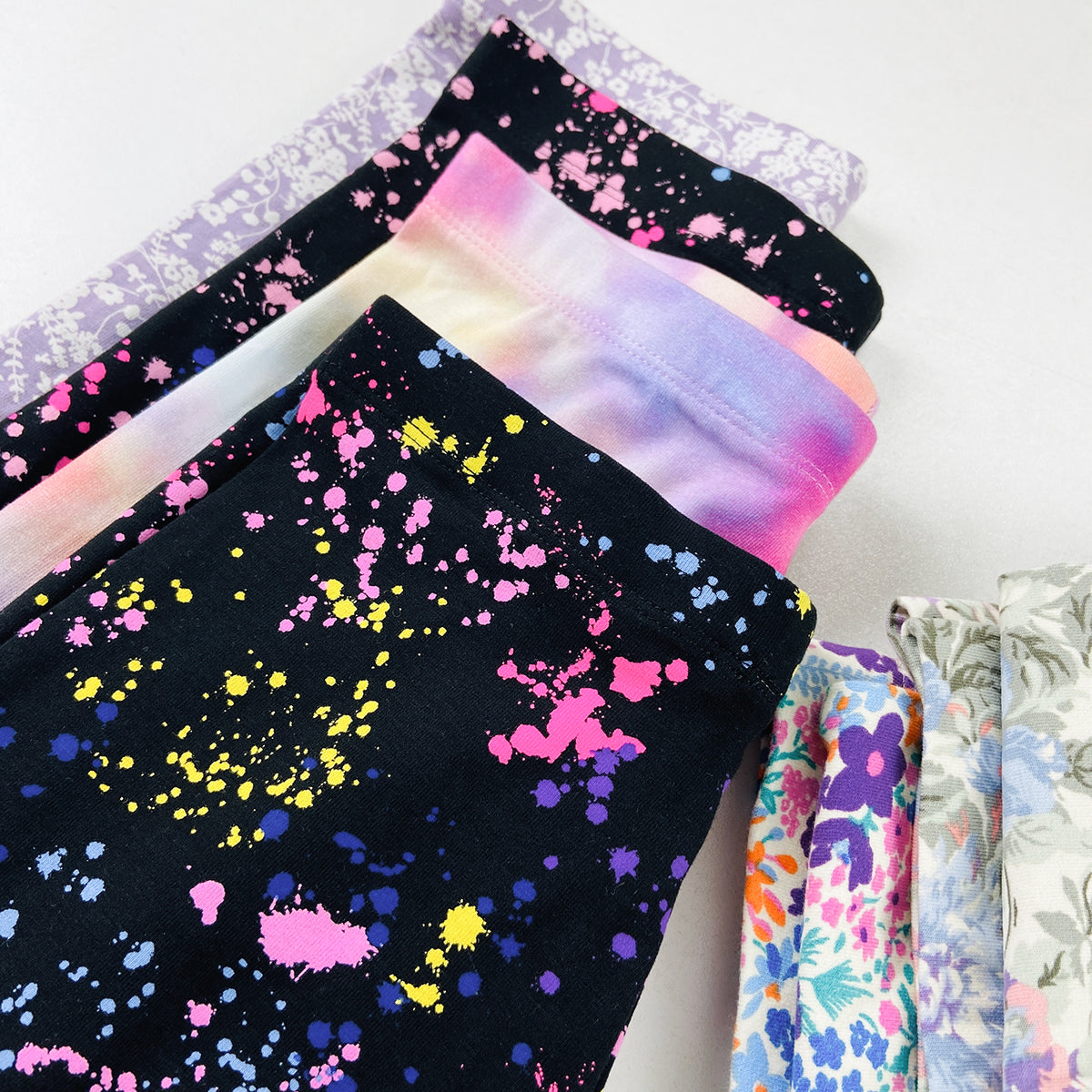 Girls Premium Cotton Jersey Printed Leggings