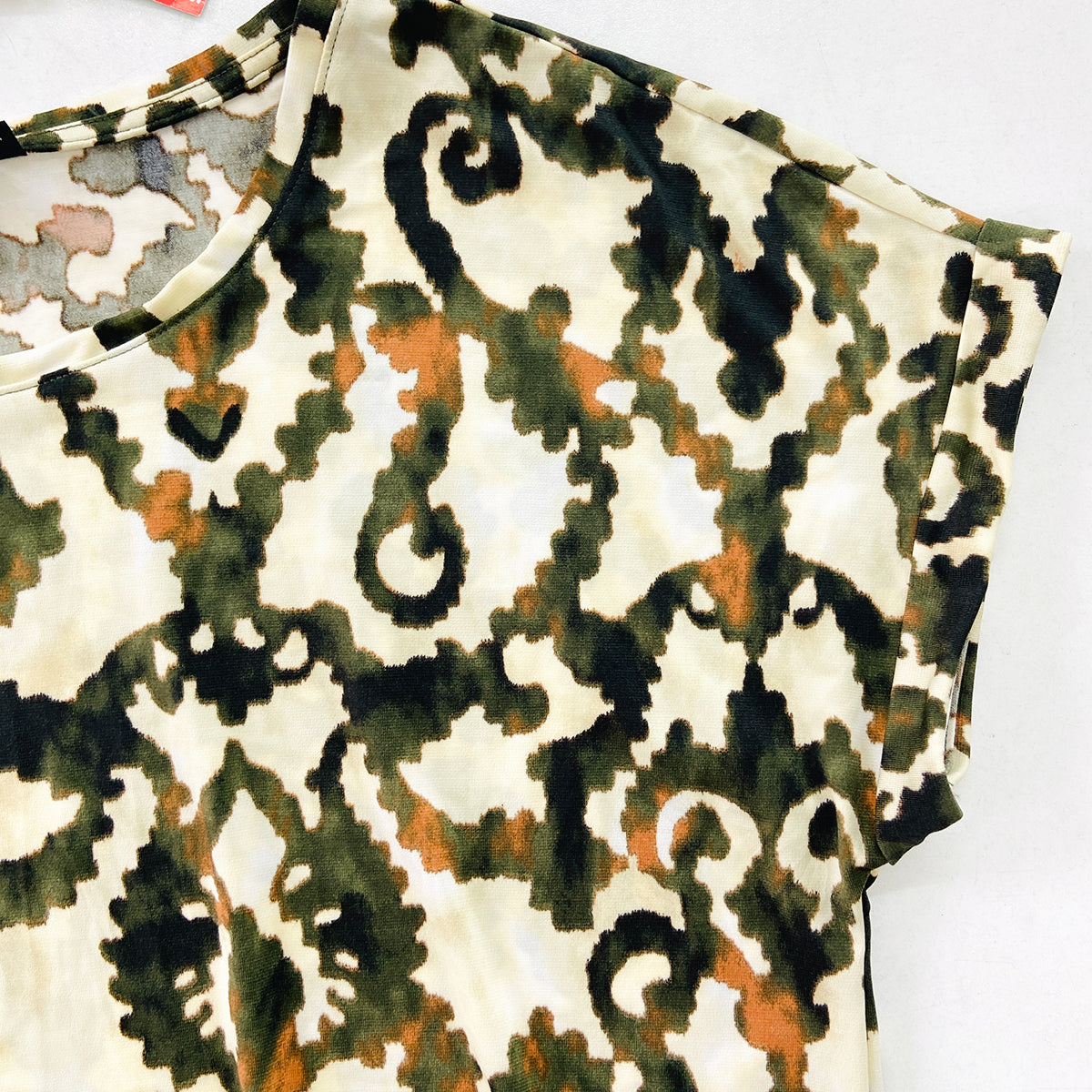 Womens Printed Short Sleeve Round Neck T-Shirt