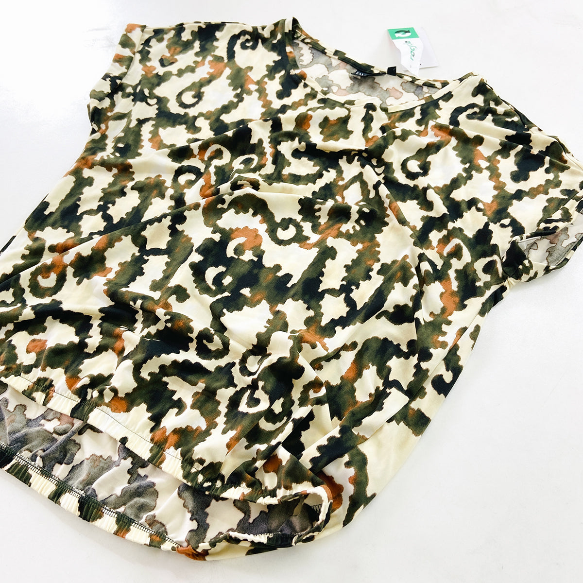 Womens Printed Short Sleeve Round Neck T-Shirt