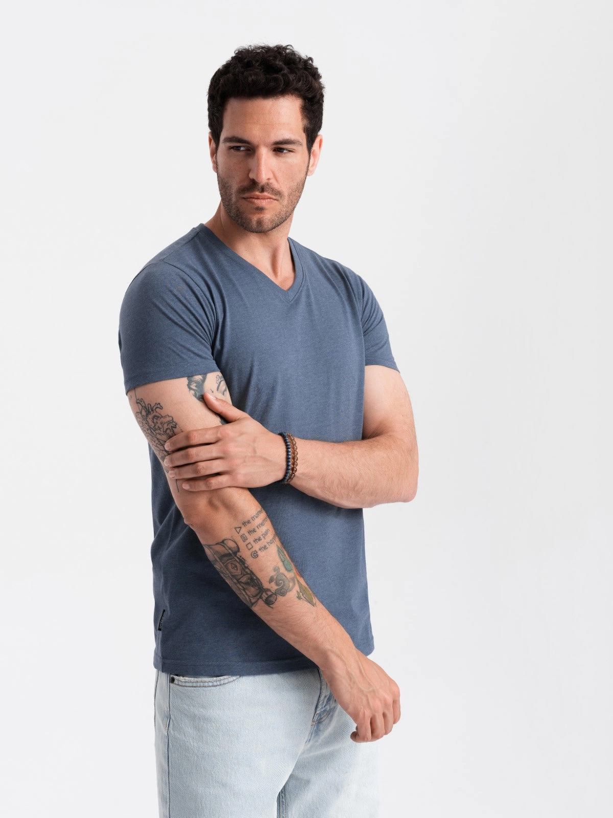 Men's Short Sleeve V-Neck Cotton T-Shirt