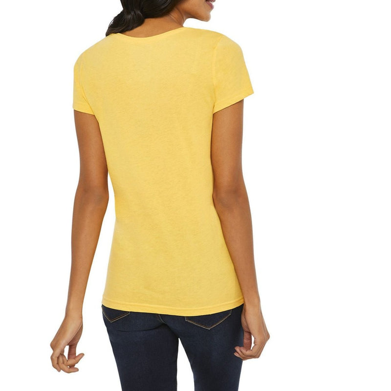 Womens Short Sleeve V-Neck Cotton T-Shirt