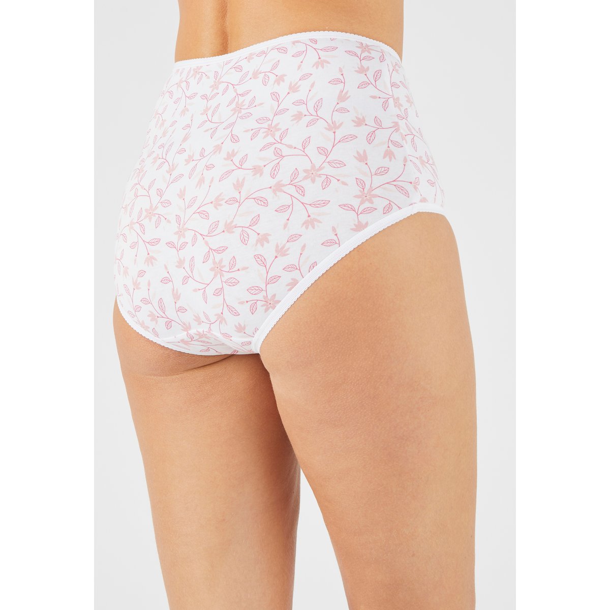 Pack of 4 Ladies High Waisted Full Back Coverage Printed Brief Panty