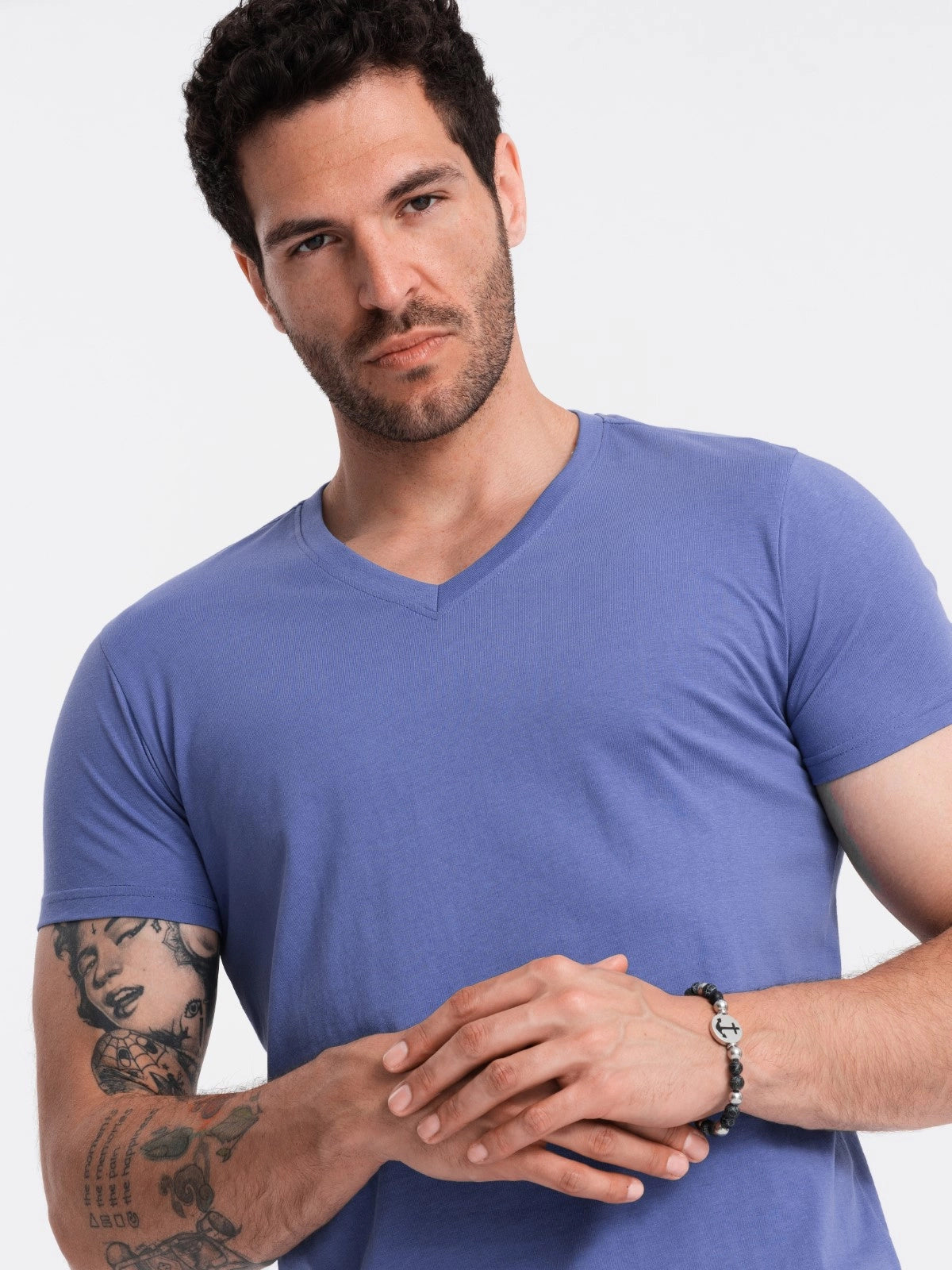 Men's Short Sleeve V-Neck Cotton T-Shirt