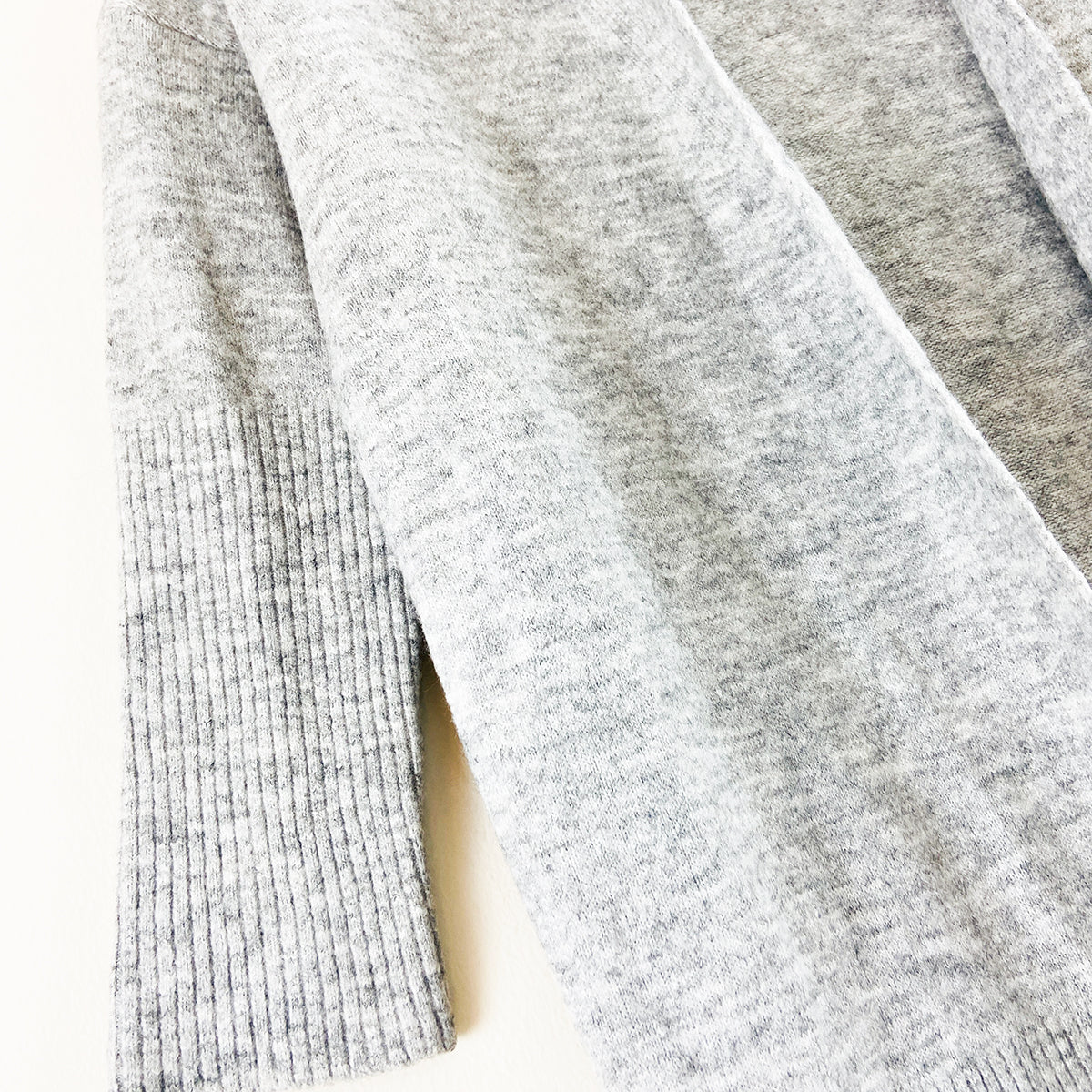 Womens Wool Blend Knit Open Front Longline Cardigan