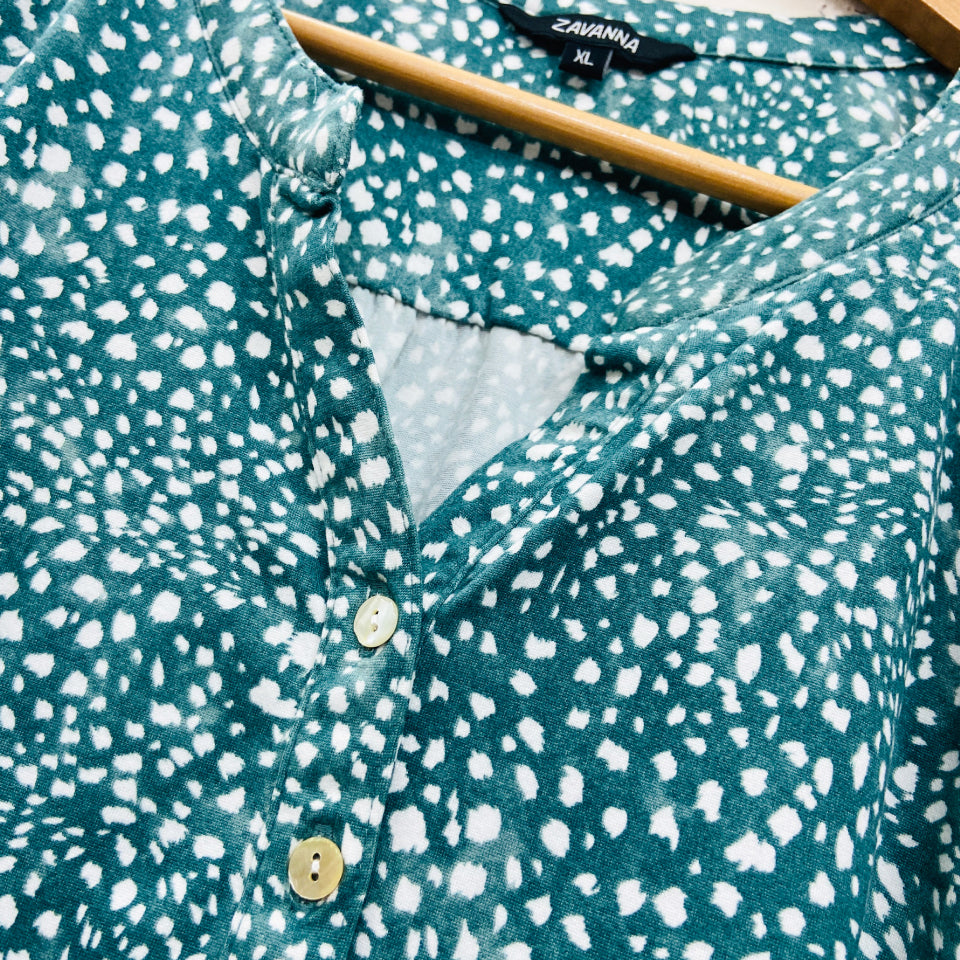 Ladies ¾ Sleeve Soft Floral Casual Top
