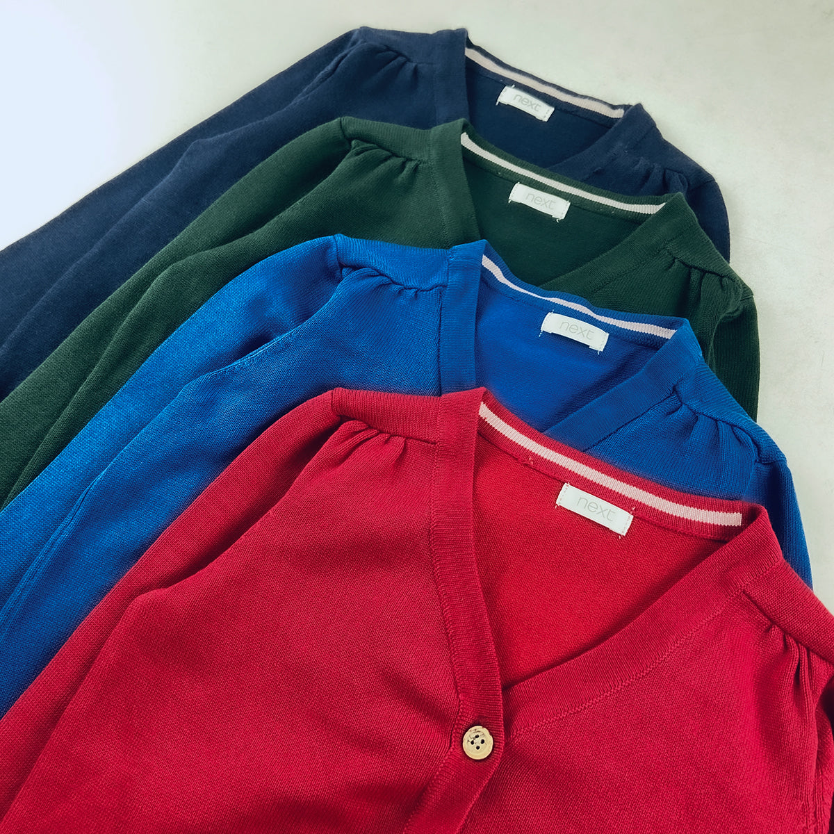 Girls Cotton Knitted Cardigan Sweater With Pocket