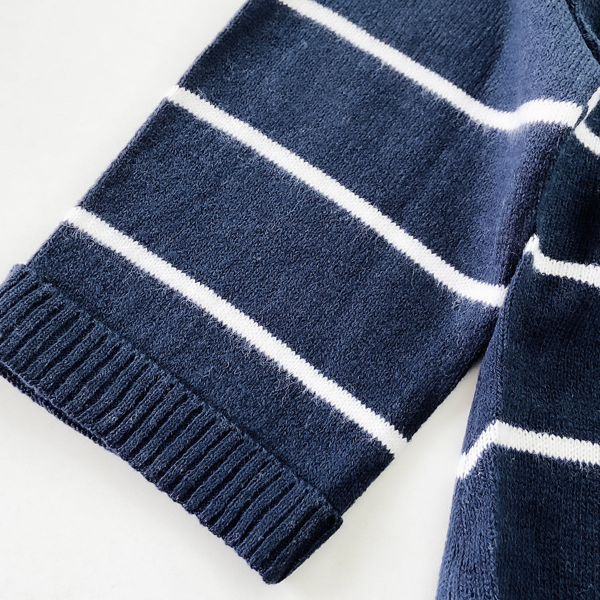 Ladies Premium Striped Knit Winter Pullover Sweater