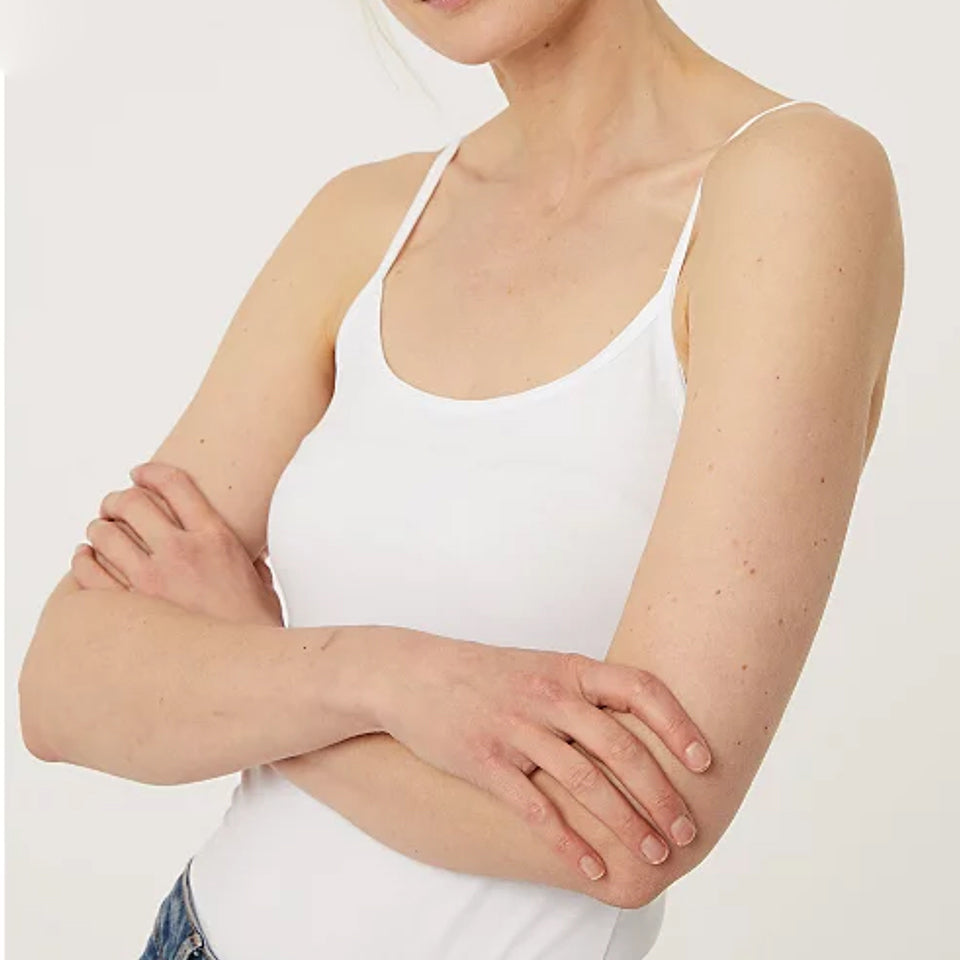 Women's Cotton Scoop Neck Adjustable Spaghetti Strap Cami Tank Tops