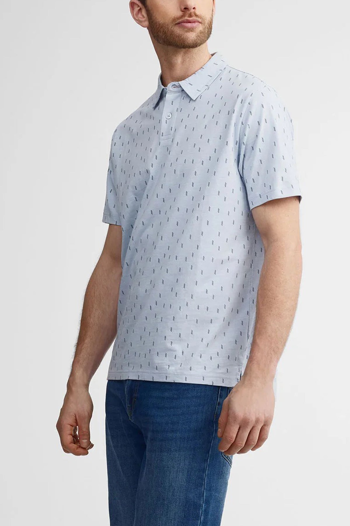 Mens Printed Short Sleeve Cotton Stylish & Casual Polo Shirt