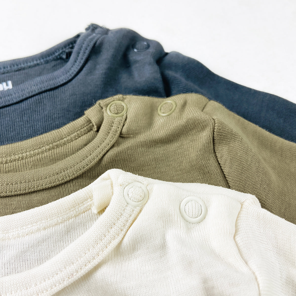 Pack of 3 Baby Long Sleeve Cotton Bodysuit Romper