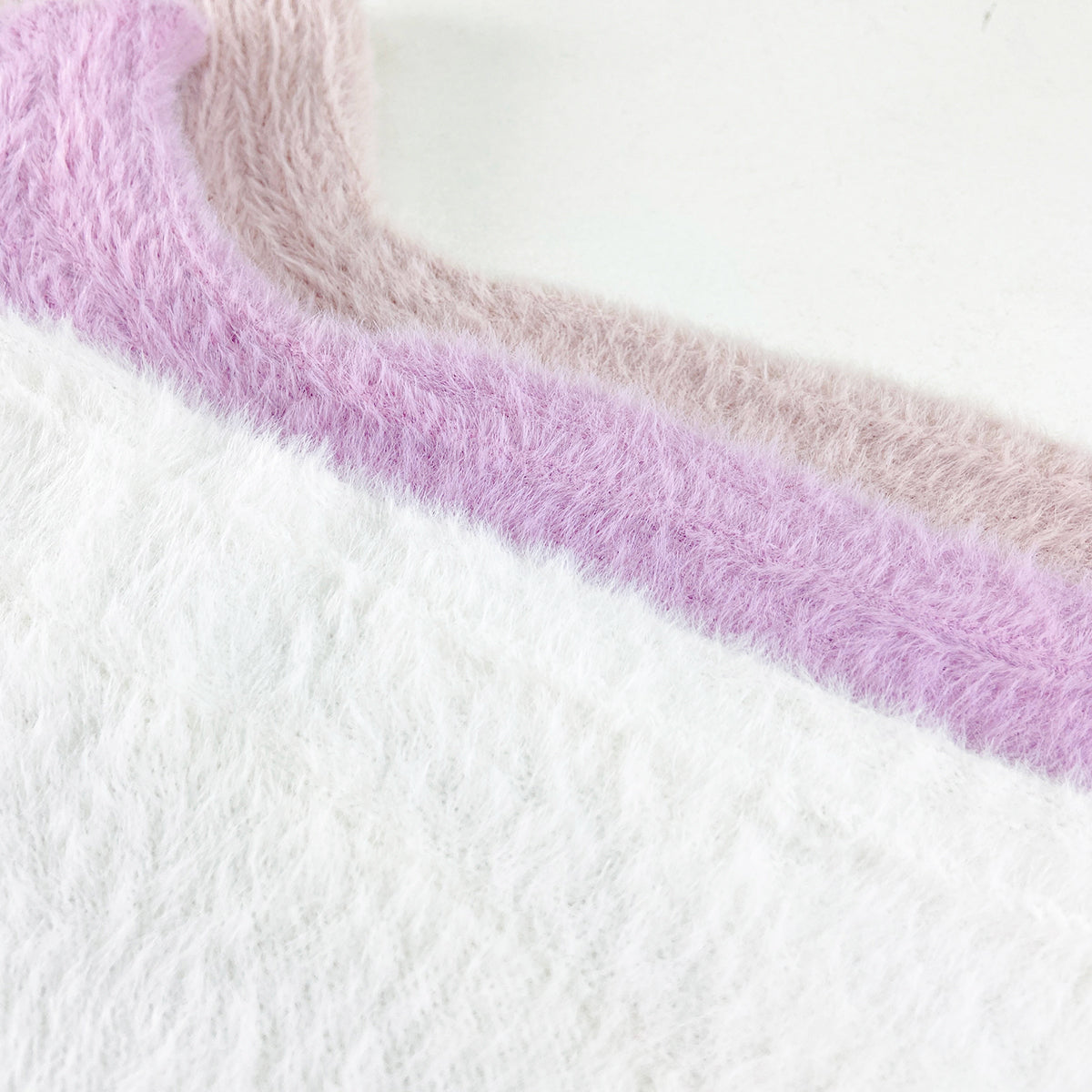 Womens Soft Fuzzy High Neck Pullover Sweater