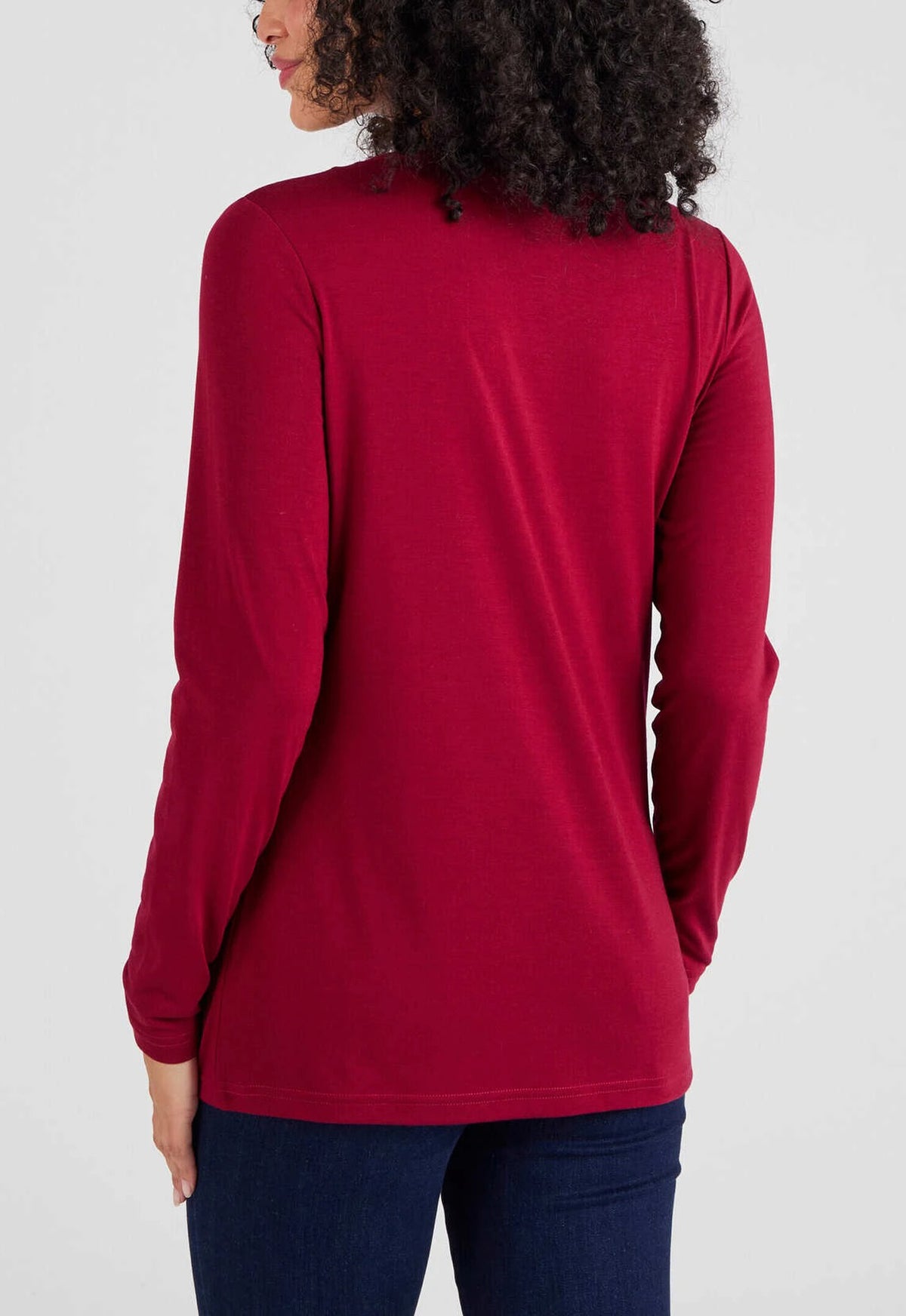 Women’s Thermal Long Sleeve Lace Trim V-Neck T-Shirt