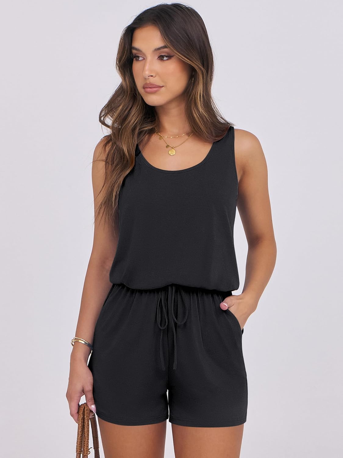 Ladies Sleeveless Summer Cotton Jumpsuit