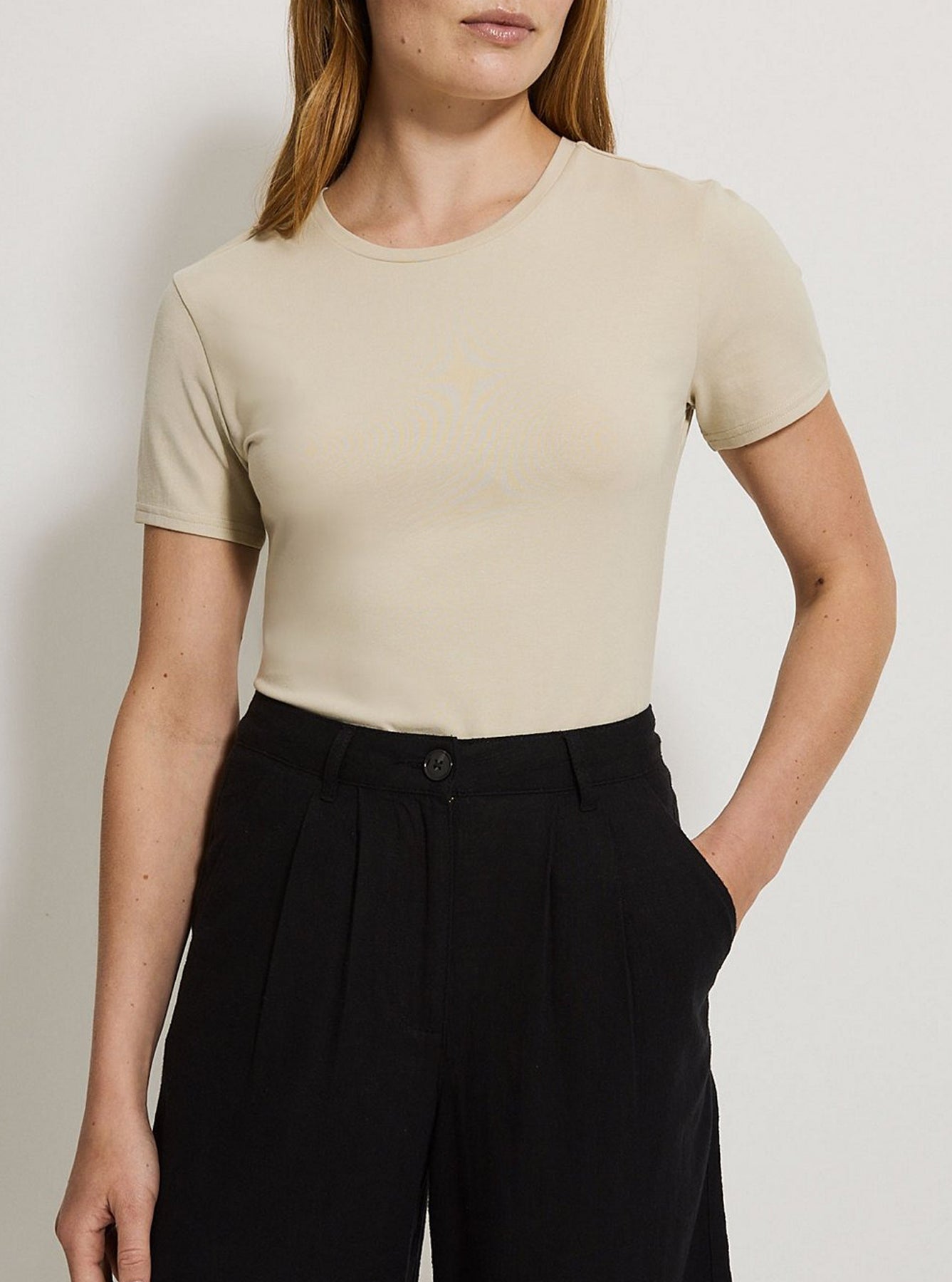 Womens Crew Neck Short Sleeve Soft Cotton Jersey T-Shirt