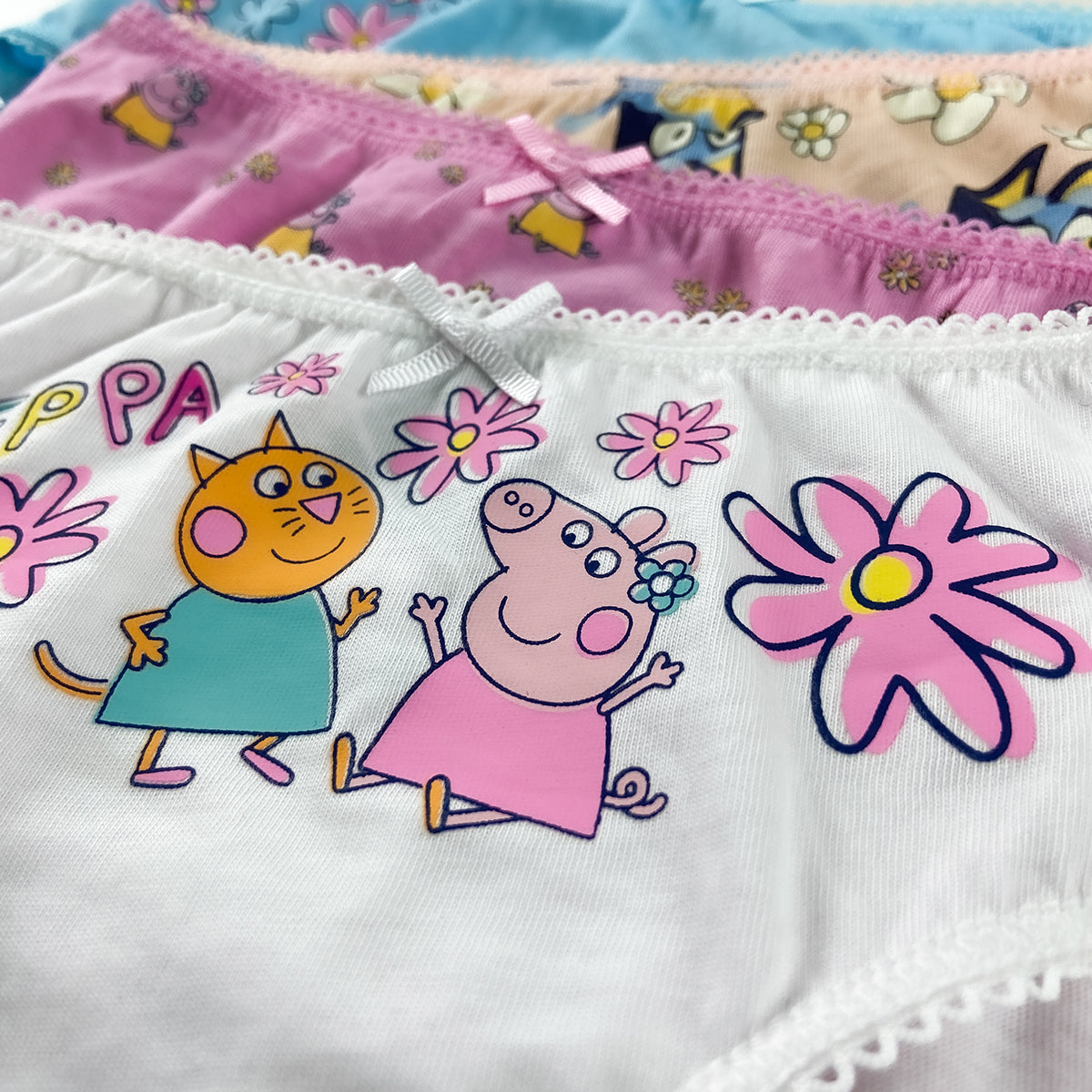 Pack of 5 Teen Girls Soft Jersey Cotton Printed Briefs Panties