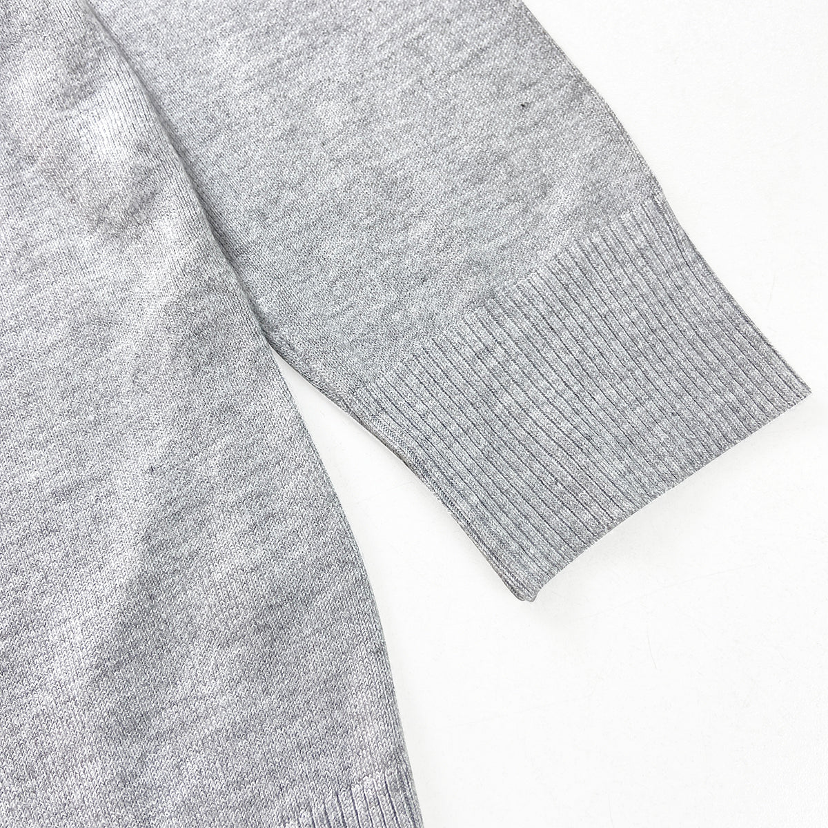 Womens Ribbed Trim Classic Open-Front Knit Cardigan