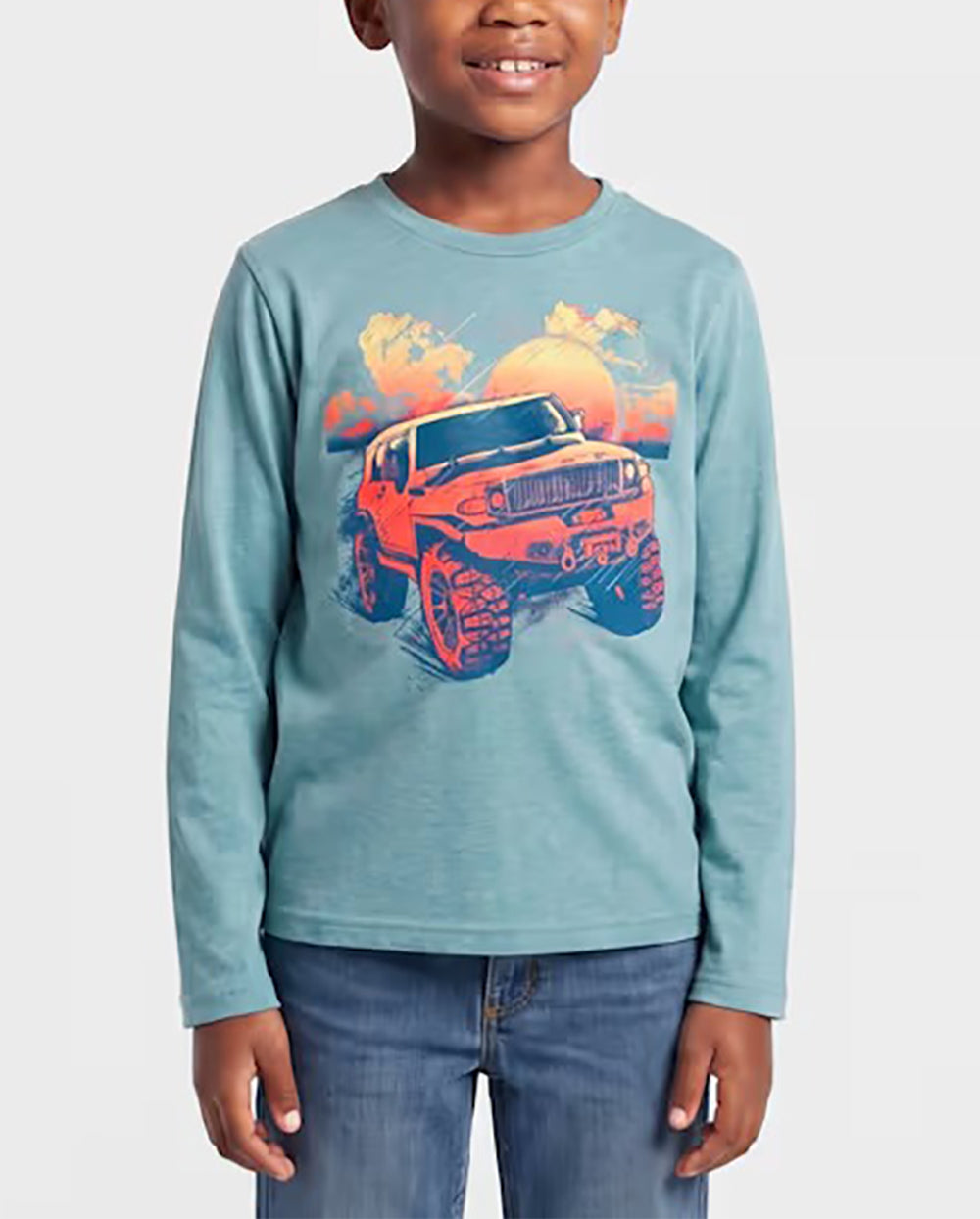 Boys Crew Neck Long-Sleeve Printed T-Shirt | 4–16 Years
