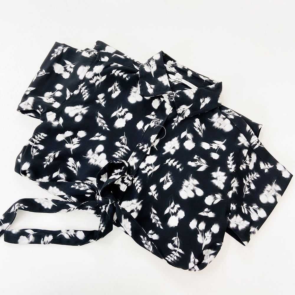 Womens Full Sleeve Floral Midi Length Shirt Dress