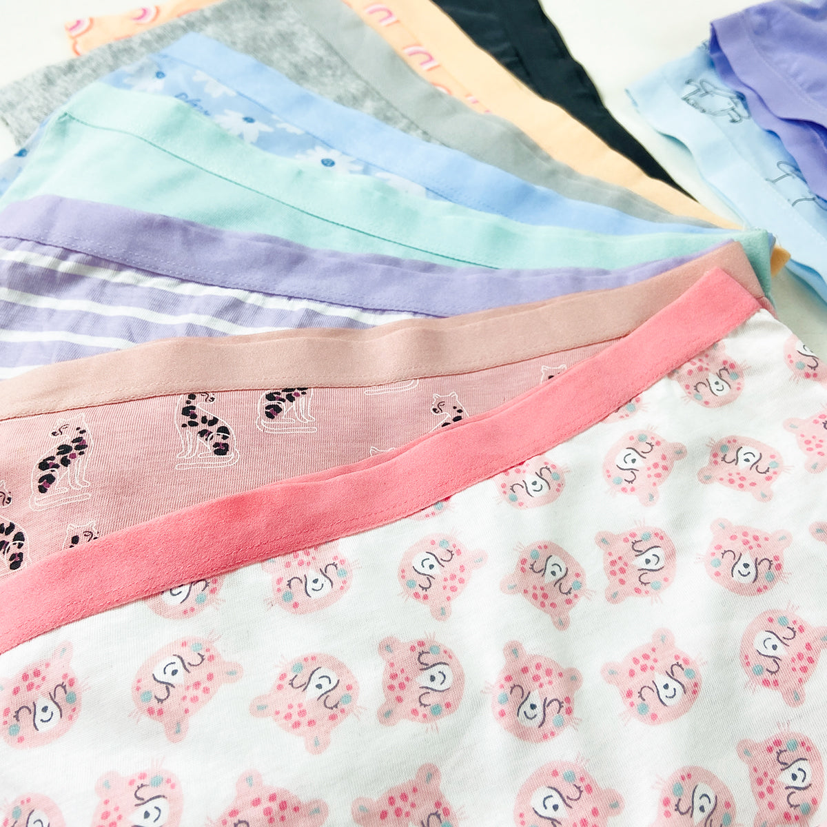 Pack of 5 Girls Premium Soft Cotton Boyshort Full Coverage Panties