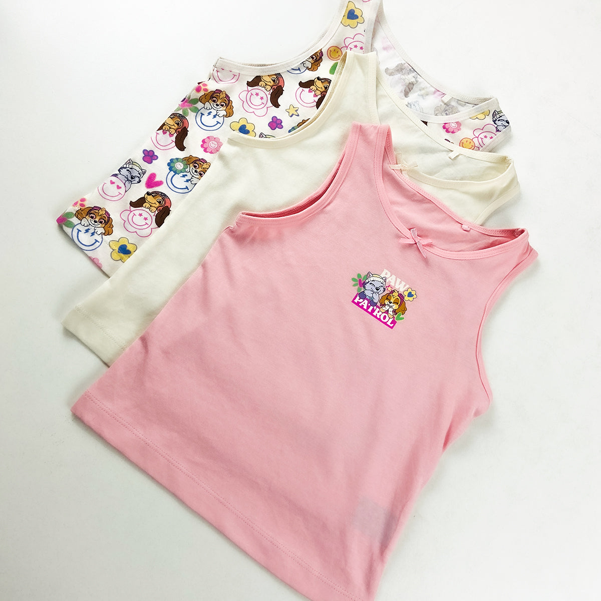 Girl's Print Scoop Neck Soft Sleeveless Vest Tank Tops