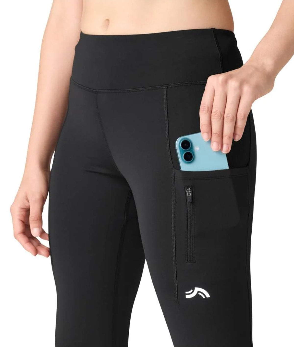 Womens High Waist Running Tights with Zippered Pockets