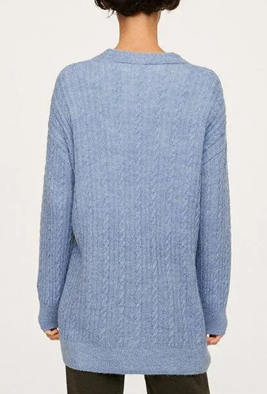 Womens Premium Wool Blend Long Soft Fuzzy Texture Cardigan