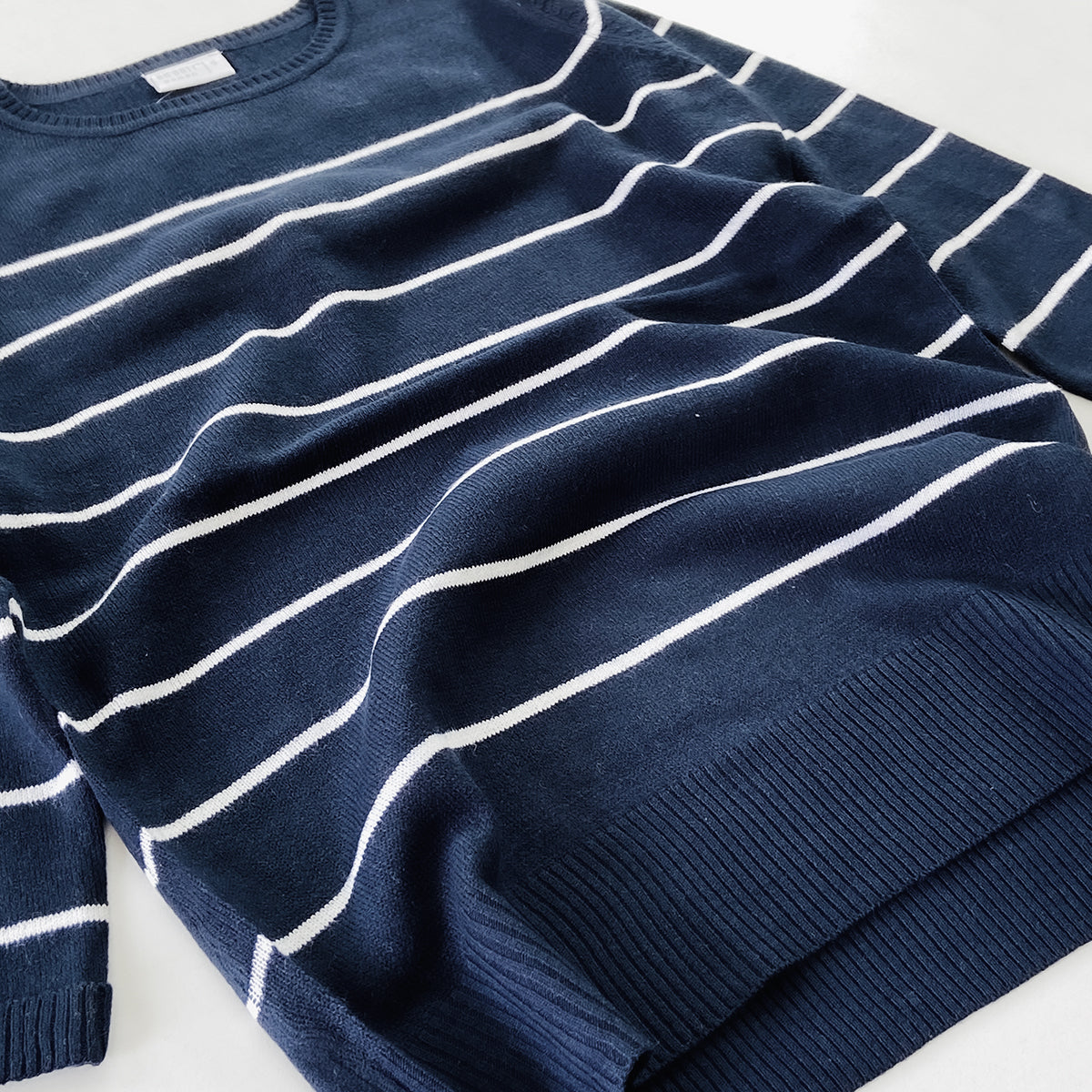 Ladies Premium Striped Knit Winter Pullover Sweater