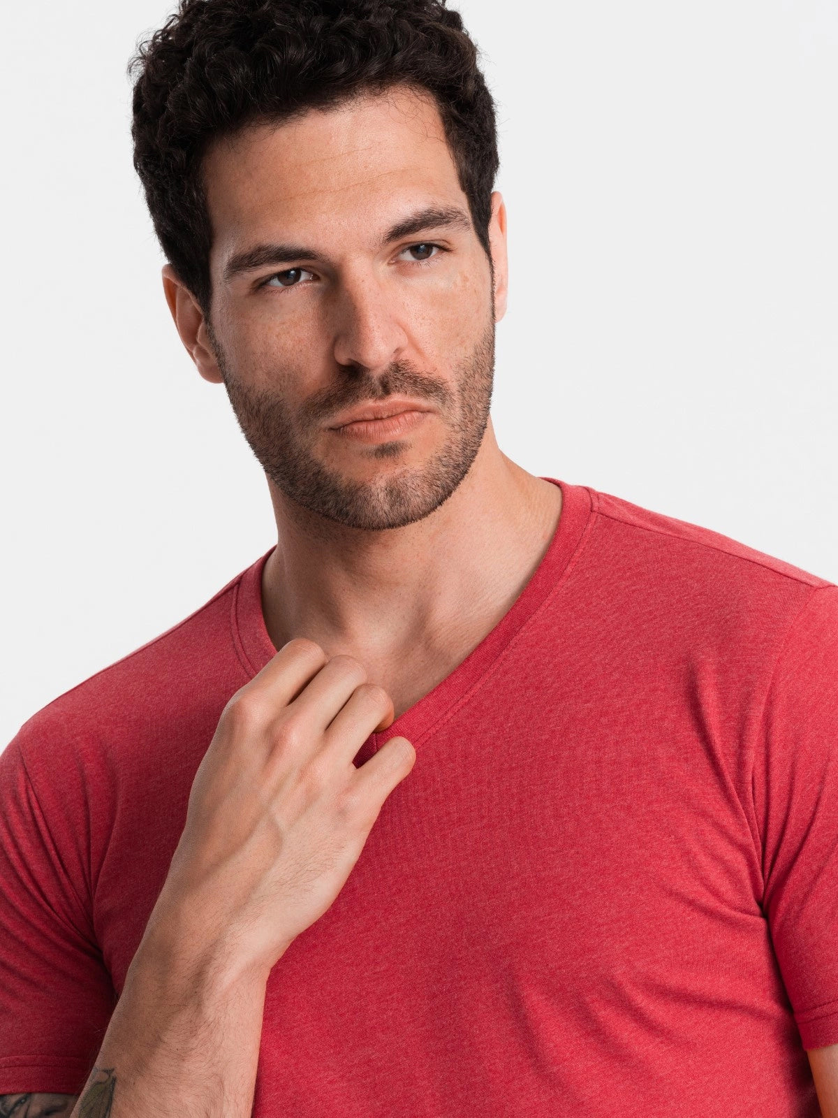 Men's Short Sleeve V-Neck Cotton T-Shirt
