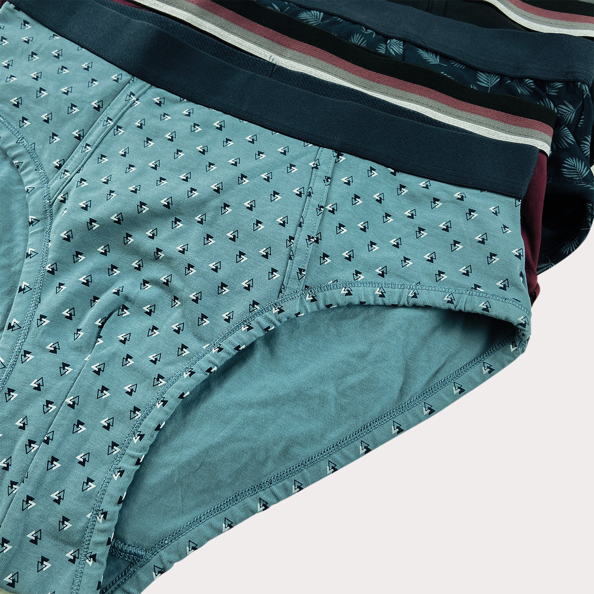 Pack of 3 Mens Classic Cotton Stretch Elastic Waistband Briefs