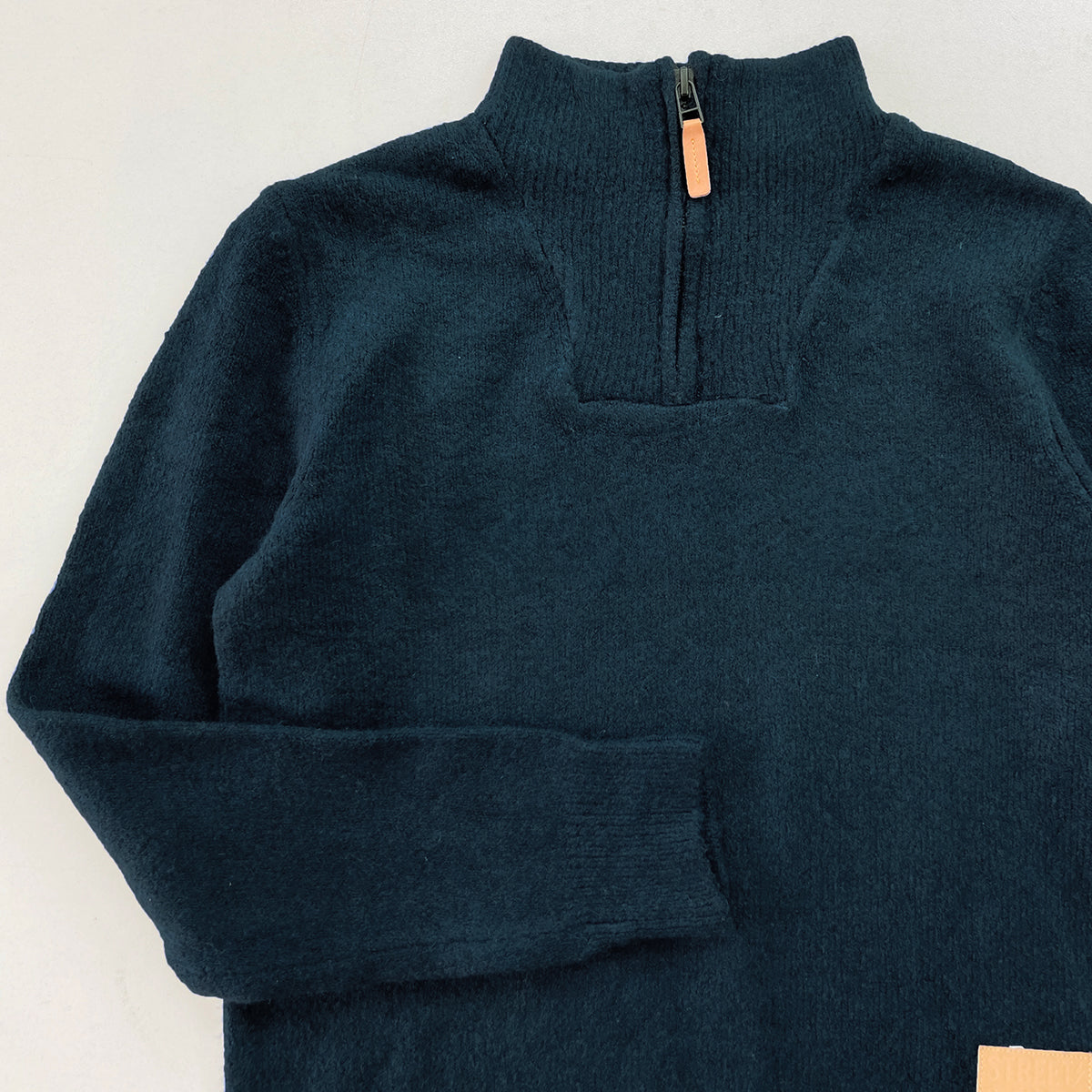 Boys Heather Knit Quarter Zip Winter Pullover Sweater