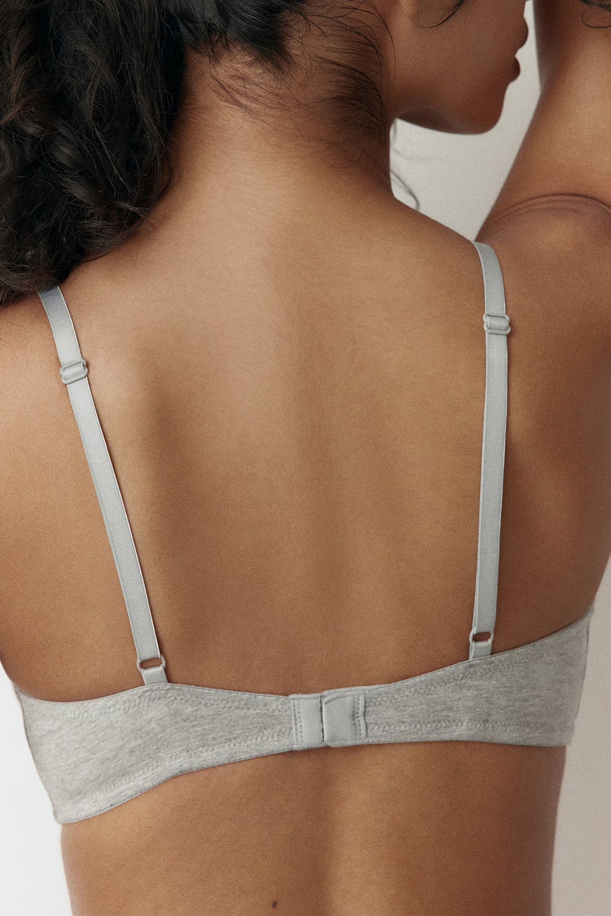 Womens Organic Cotton Padded Soft-Cup Adjustable Straps Bra