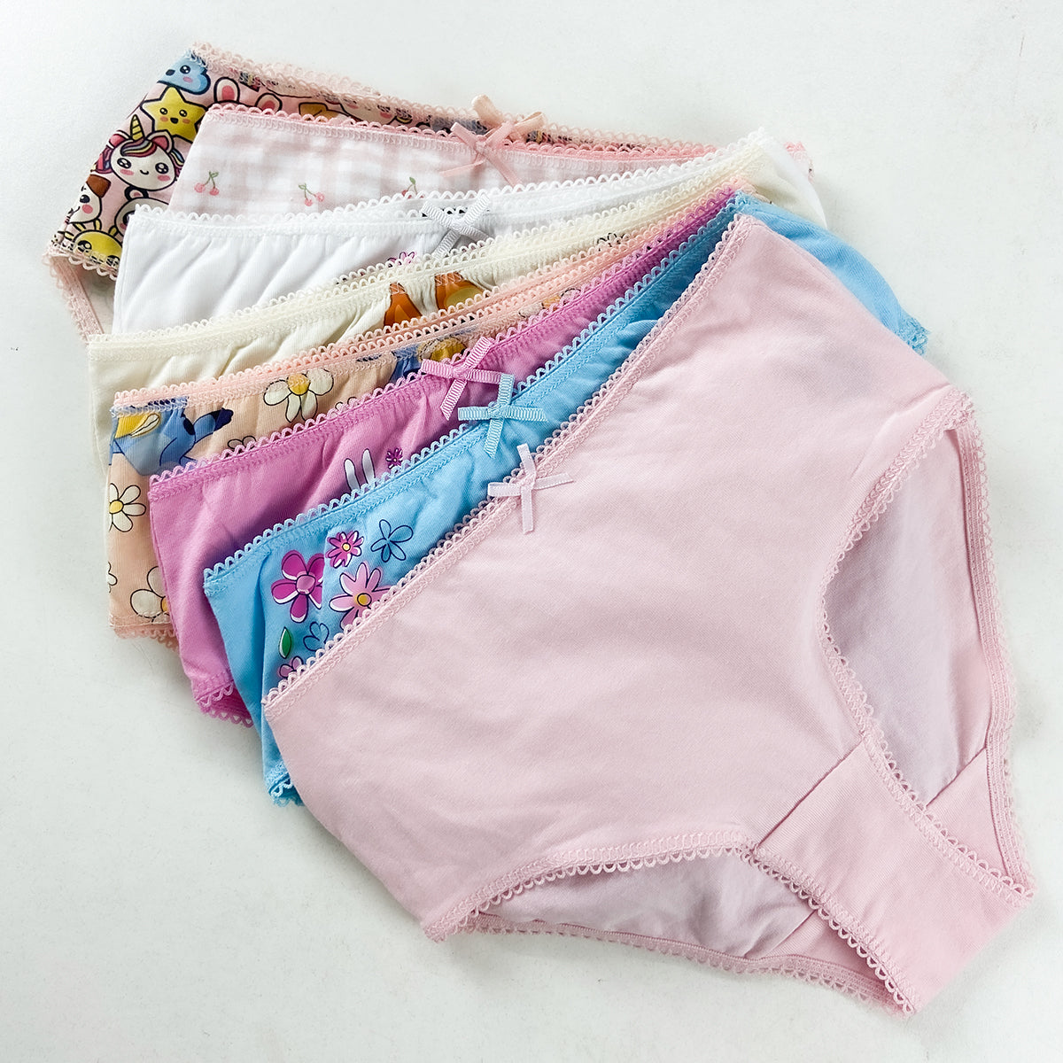 Pack of 5 Teen Girls Soft Jersey Cotton Printed Briefs Panties