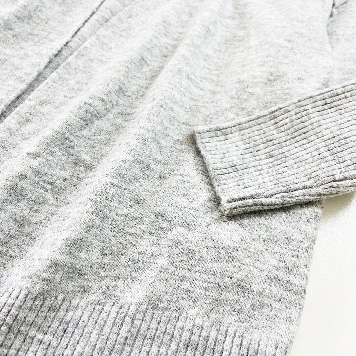 Womens Wool Blend Knit Open Front Longline Cardigan