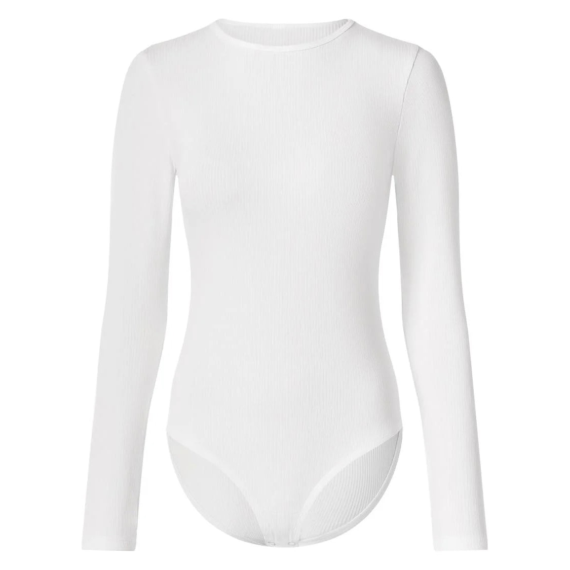 Womens Full Sleeve Soft Stretch Ribbed Bodysuit