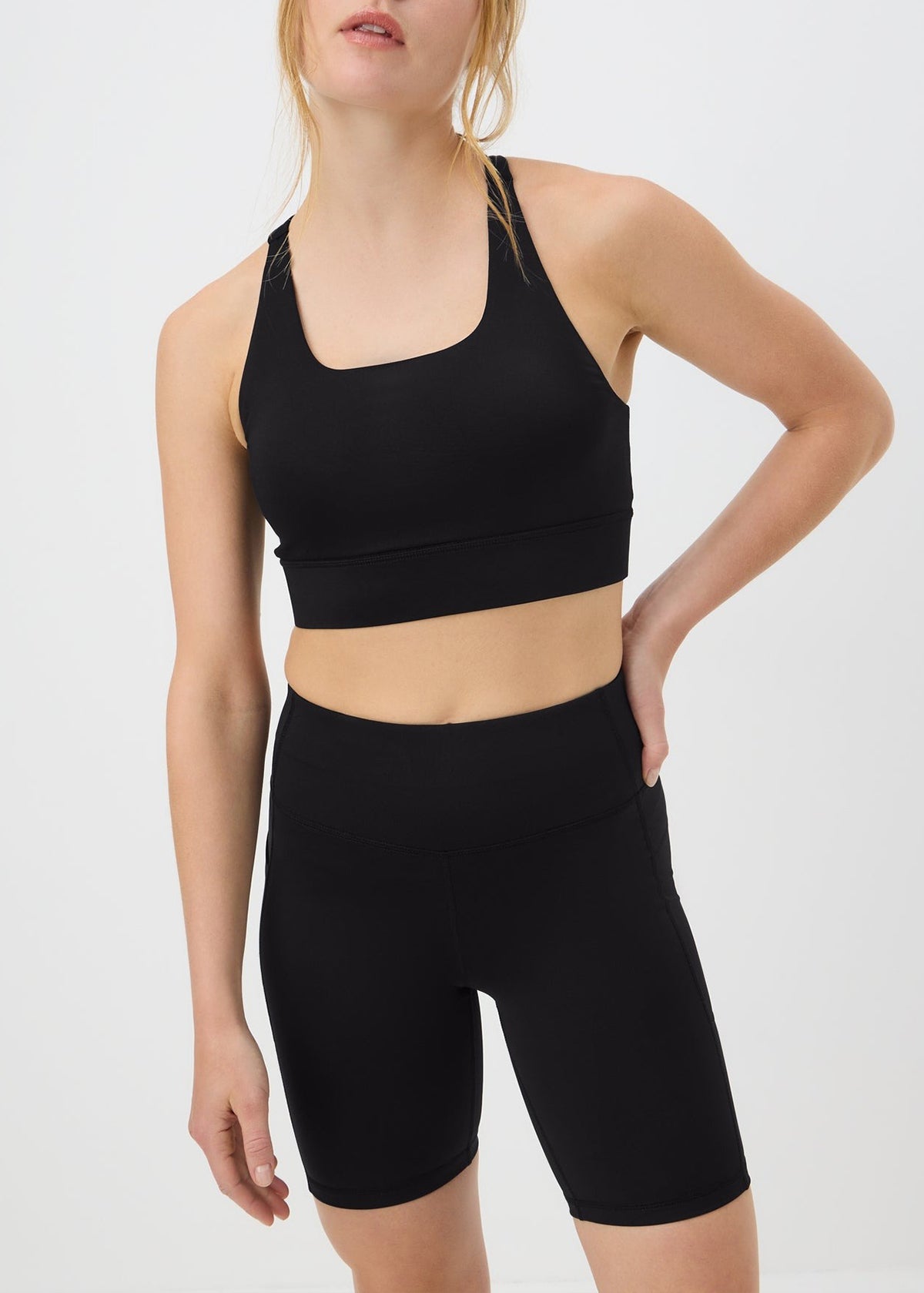 Womens High Waist Sold Cycling Media Pocket Shorts