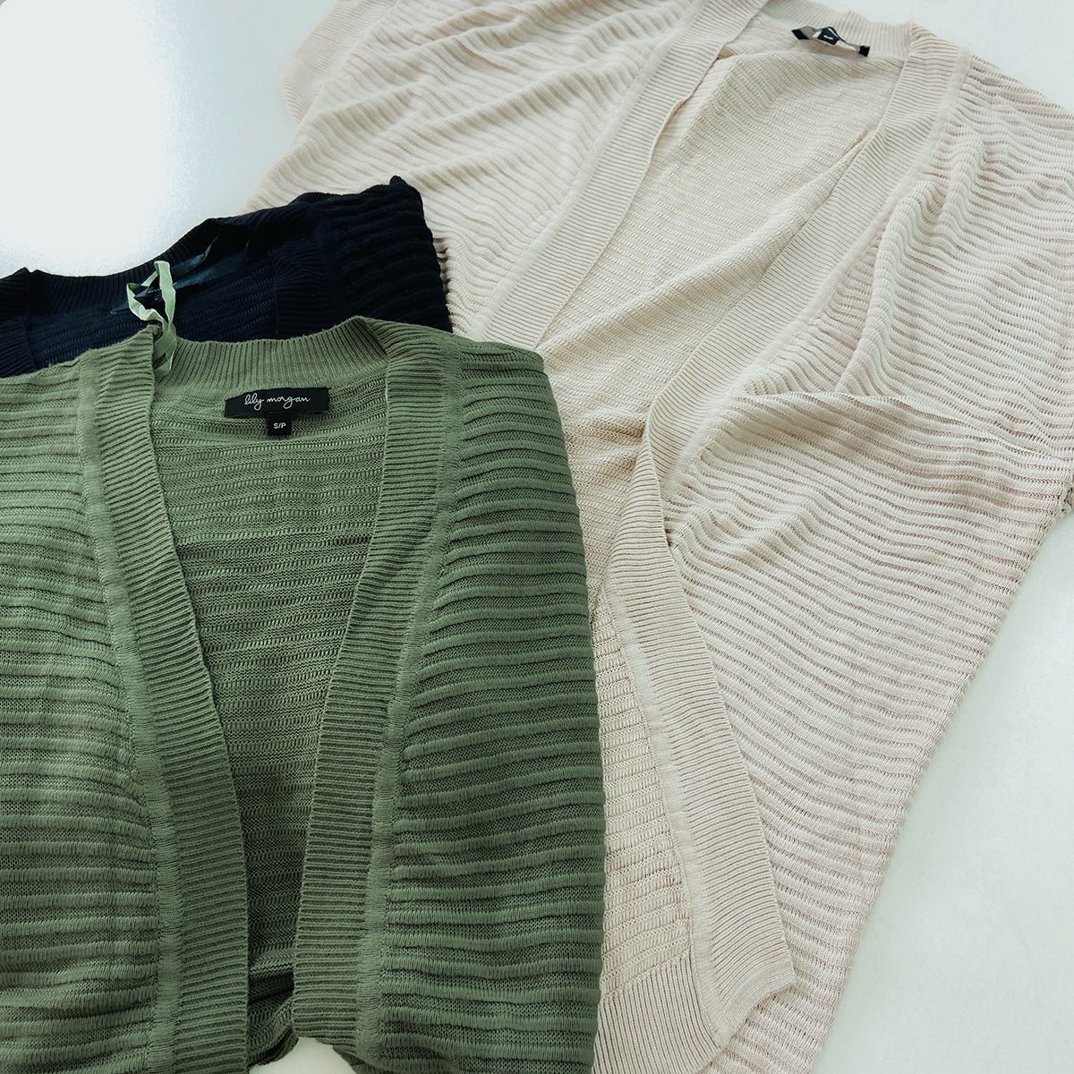 Womens Lightweight Open Front Short Sleeve Knitted Cardigan