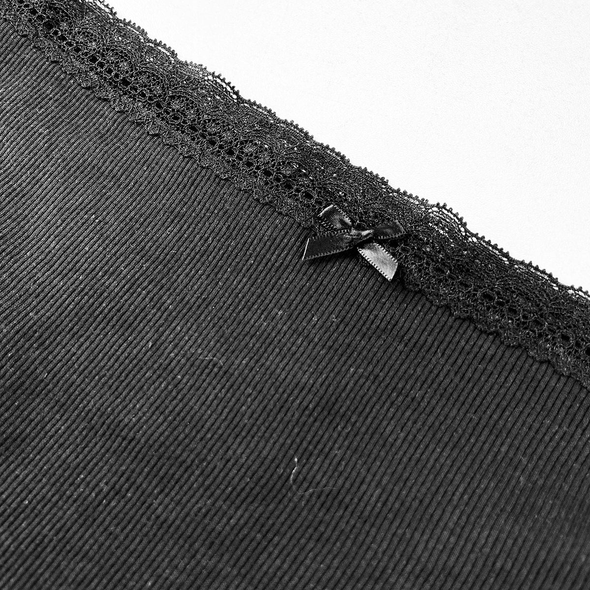 Pack of 5 Womens Ribbed Cotton Lace Waist Half Back Briefs Panty