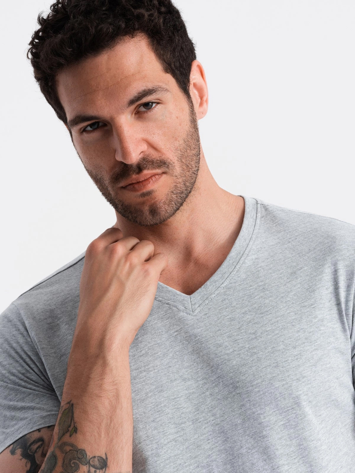 Men's Short Sleeve V-Neck Cotton T-Shirt