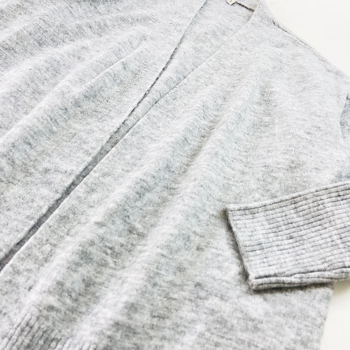 Womens Wool Blend Knit Open Front Longline Cardigan