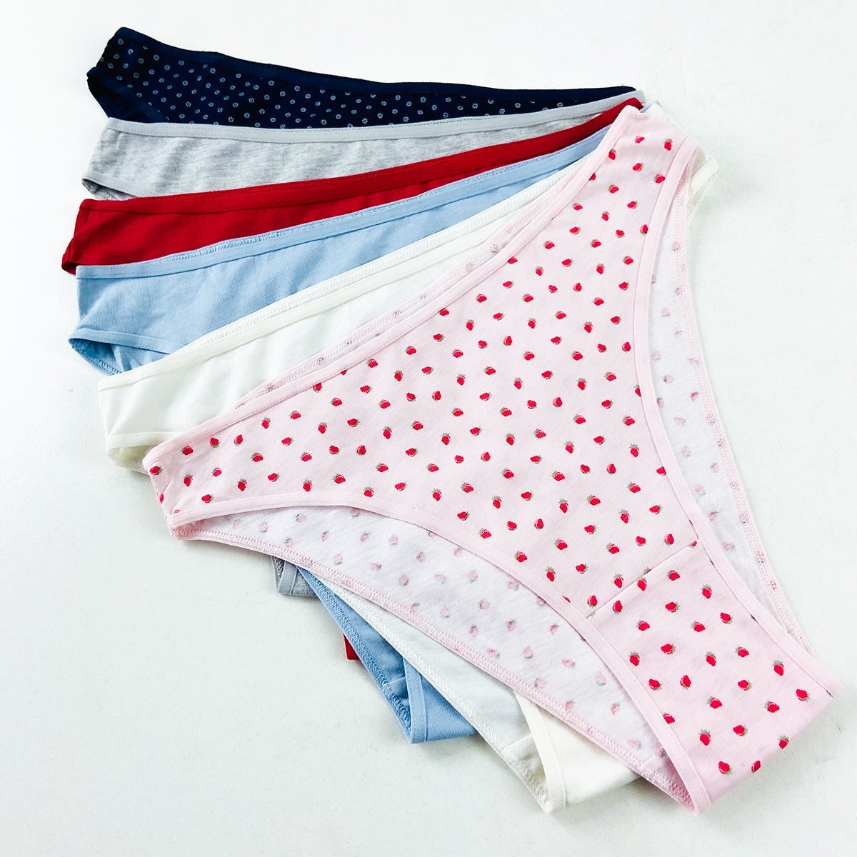 Pack of 5 Womens High Leg Cotton Briefs