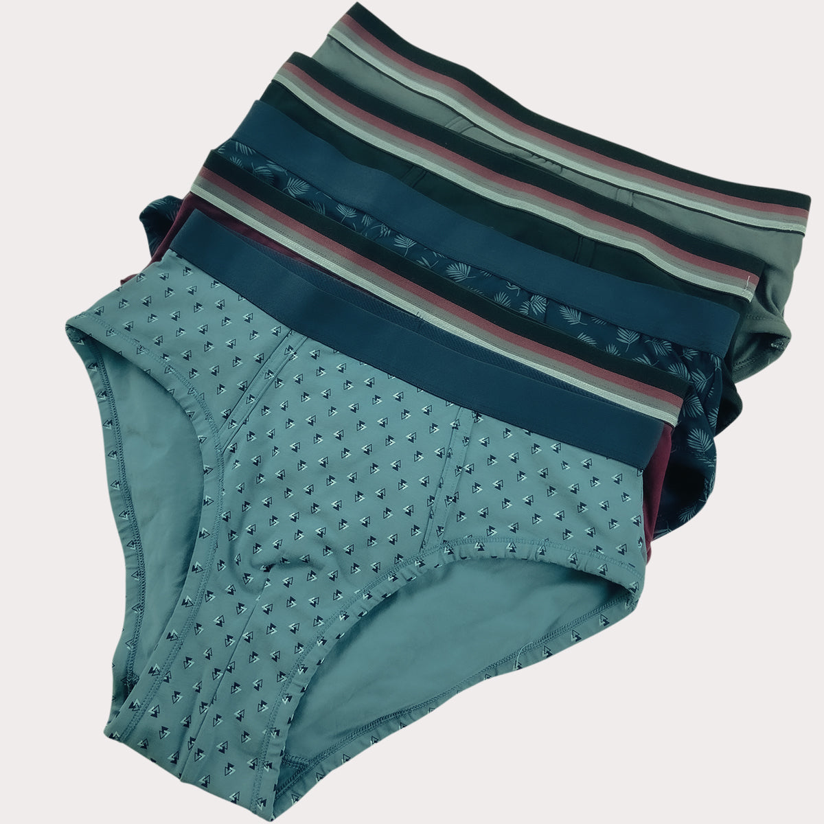 Pack of 3 Mens Classic Cotton Stretch Elastic Waistband Briefs