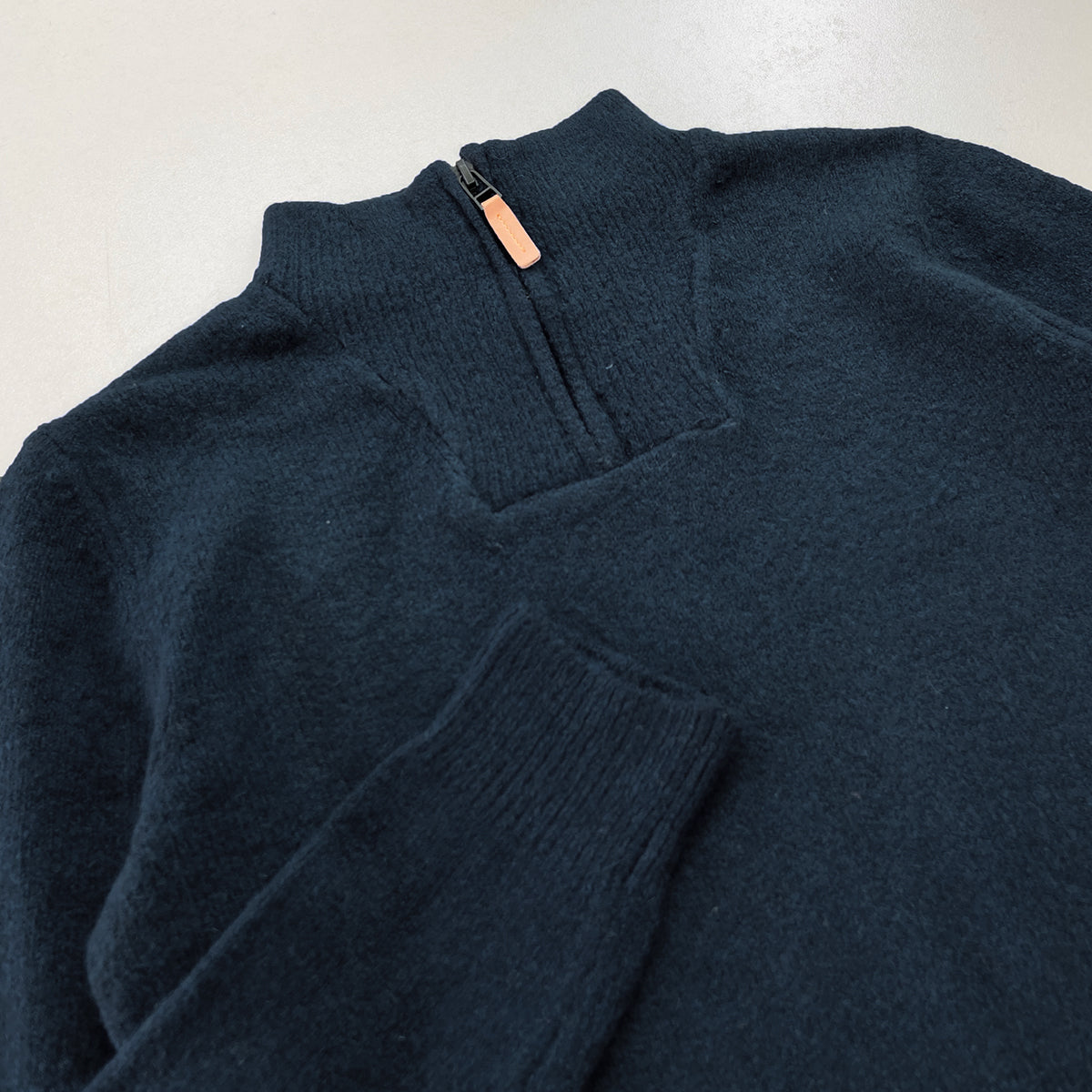 Boys Heather Knit Quarter Zip Winter Pullover Sweater