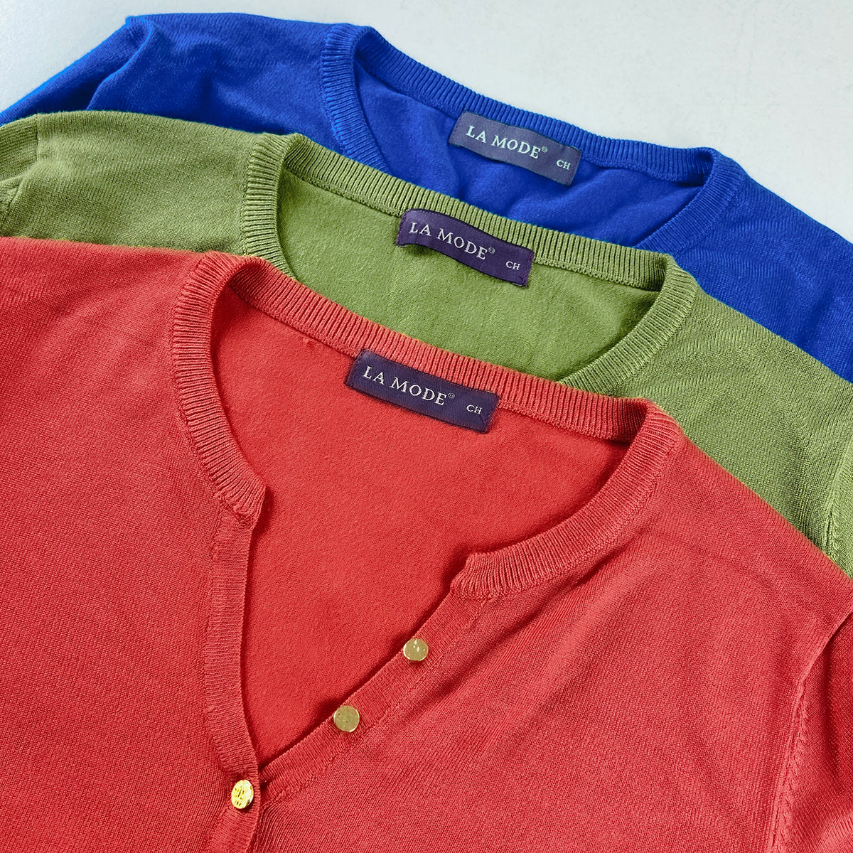 Womens Premium Long Sleeve Soft Knit Henley Sweater