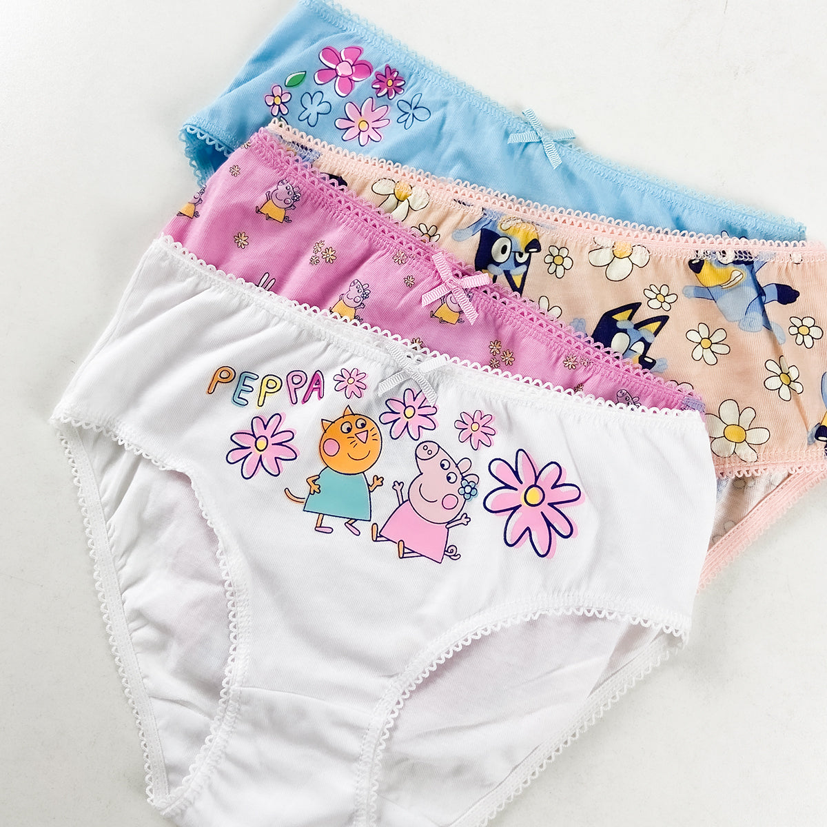 Pack of 5 Teen Girls Soft Jersey Cotton Printed Briefs Panties
