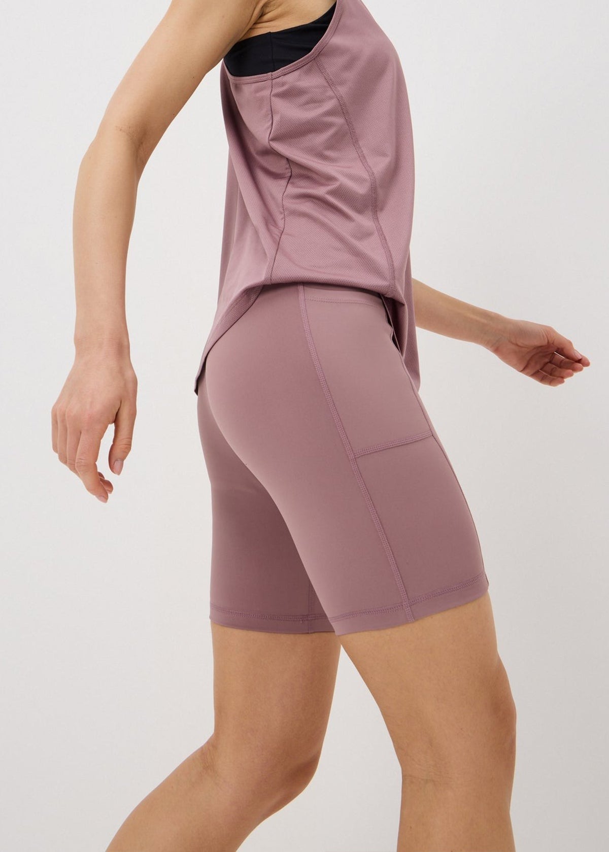 Womens High Waist Sold Cycling Media Pocket Shorts
