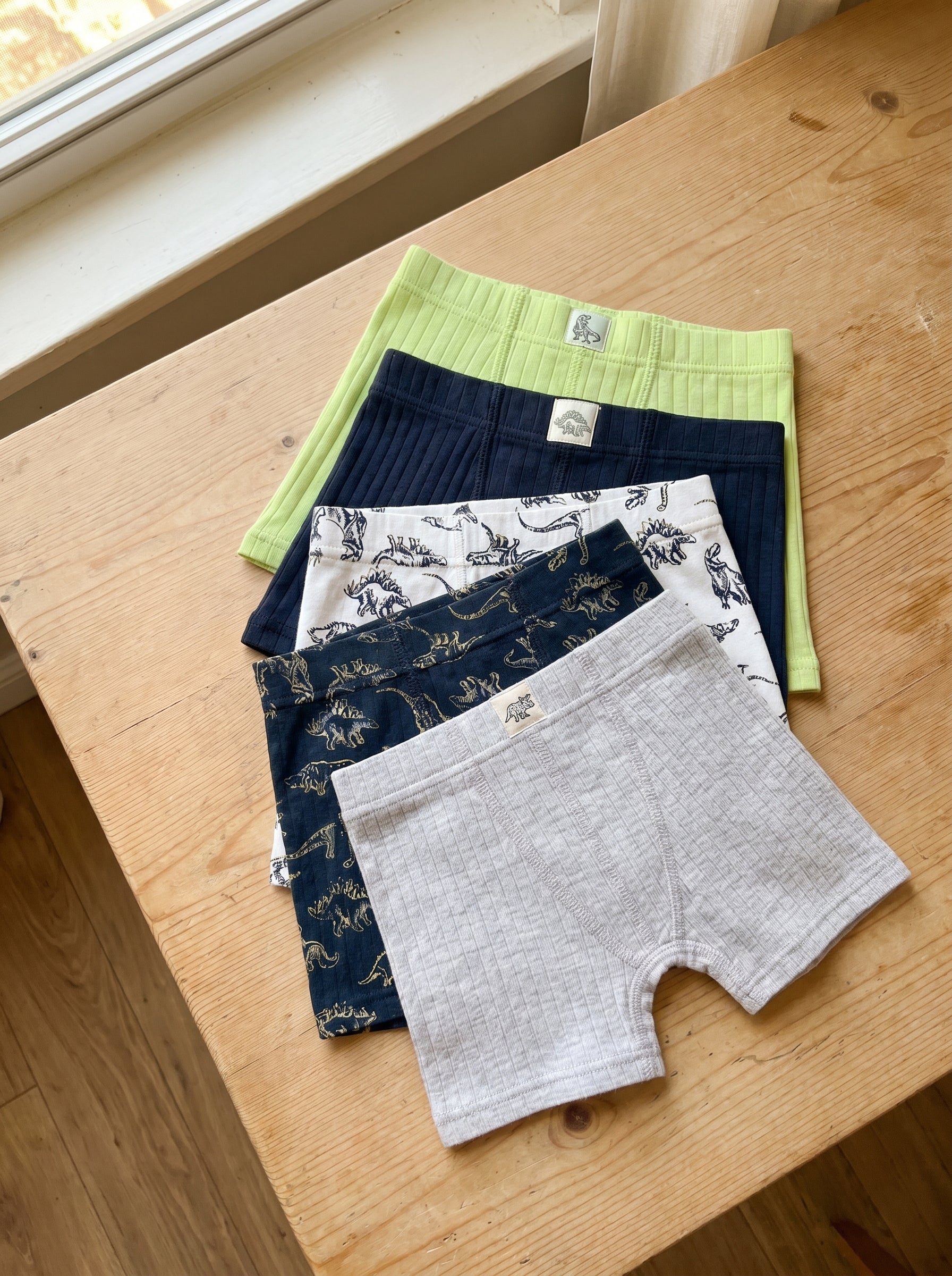 Pack of 4 Boys Soft Cotton Ribbed Boxer Underwear