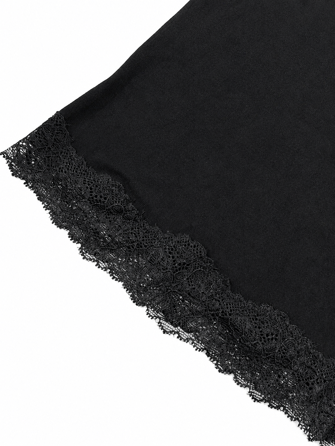 Women's Black Lace Trim V-Neck Adjustable Camisole Top