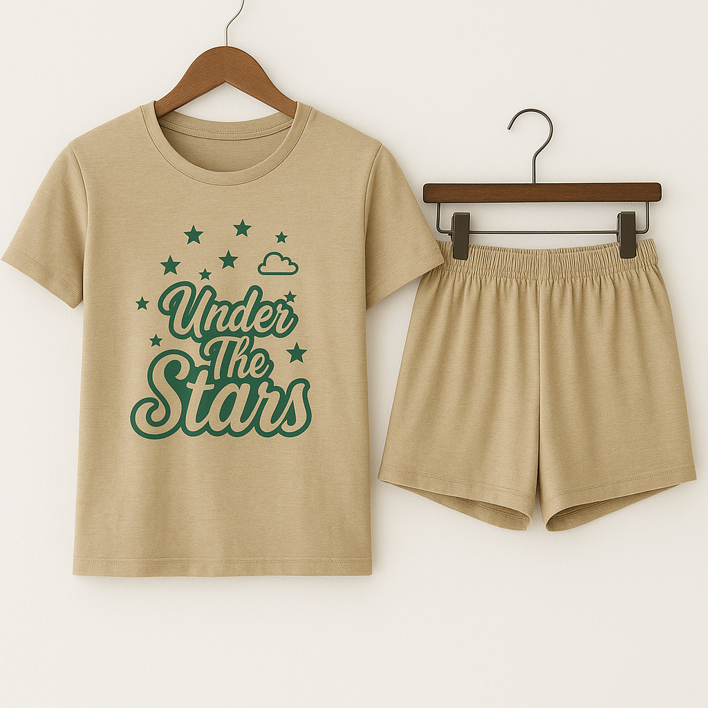 Women 2 Pcs Short Pajama Set